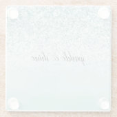 Mint Ombre Glitter gepersonaliseerd Glazen Onderzetter (Achterkant)