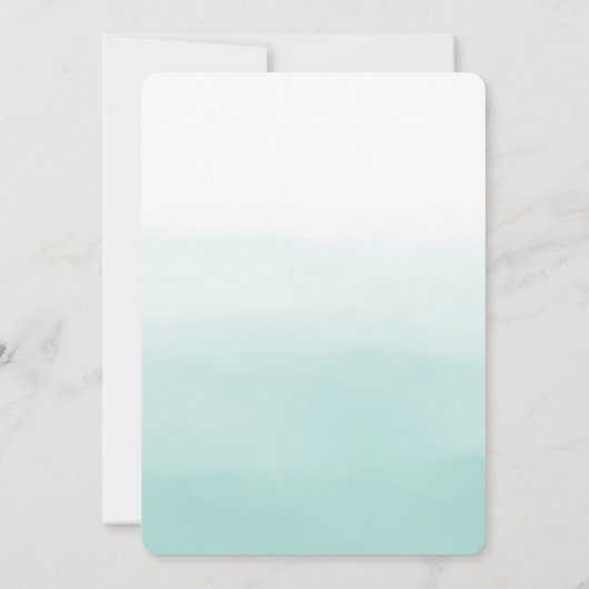 Mint Ombre Glitter Kaart (Achterkant)