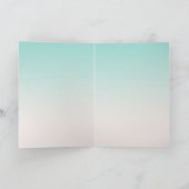 Mint Ombre Gold Glitter Luipaard Print Kaart (Binnen)