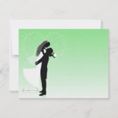 Mint Ombre Silhouette — Formele uitnodiging voor d (Achterkant)