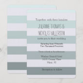 Mint Ombre Strepen Bruiloft Kaart (Voorkant / Achterkant)