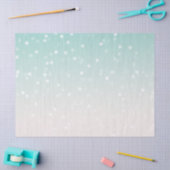 Mint Ombre White Bokeh Confetti Tissuepapier (Craft)