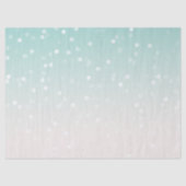 Mint Ombre White Bokeh Confetti Tissuepapier (Voorkant)