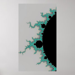 Mint op een Abstract sterfractal op afstand Poster