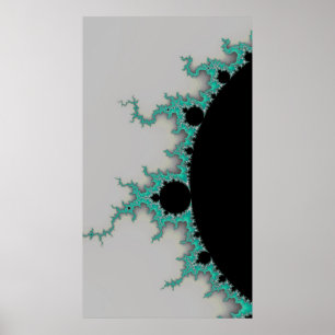 Mint op een Abstract sterfractal op afstand Poster
