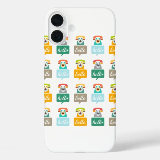 Mint Oranje Aqua Tan Retro Telefoon Hallo Case-Mate iPhone Case (Achterkant)