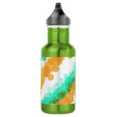 Mint & Oranje Bright Splatter Waterfles (Rechts)