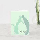 Mint Paar Bruiloft Bedankkaart (Voorkant)