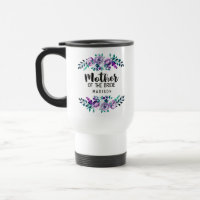 Mint & Paarse Bloemen Krans Moeder van de Bruid