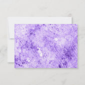 Mint & Paarse Bloemen Roos Bruiloft RSVP Reactie Kaartje (Achterkant)