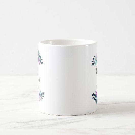 Mint & Paarse Bloemenkrans Bruiloft Bruid Tribe Koffiemok (Center)