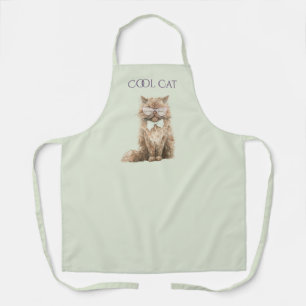 Mint Paarse Bruine Koele Kat Bril   Schort