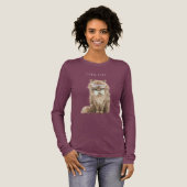 Mint Paarse Bruine Koele Kat Bril   Tri-Blend Shirt (Voorkant)
