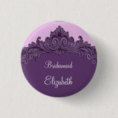 Mint Paarse Button Bridesmaid (Voorkant)