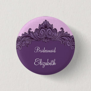 Mint Paarse Button Bridesmaid
