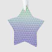 Mint Paarse driehoeken Ornament (voorkant)