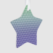 Mint Paarse driehoeken Ornament (voorkant)