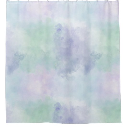 Mint Paarse stropdasverf Douchegordijn (Voorkant)