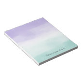 Mint Paarse Waterverf Tie Dye Notitieblok (Schuin)
