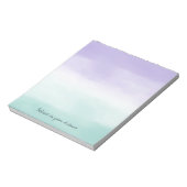 Mint Paarse Waterverf Tie Dye Notitieblok (Linkerzijde)