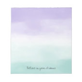 Mint Paarse Waterverf Tie Dye Notitieblok (Voorkant)