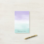 Mint Paarse Waterverf Tie Dye Post-it® Notes (Op bureau)