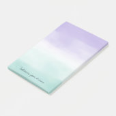 Mint Paarse Waterverf Tie Dye Post-it® Notes (Schuin)