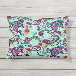  Mint Paisley Buitenkussen