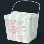 Mint Palm Spring Pastel Beach vrijgezellenfeest Bedankdoosjes<br><div class="desc">Ontmoet me in de handpalmen! Ons Palm Springs Party Collectie is een dromerige mix van strand cabana charme en pastel perfectie. Met zachte strepen, luchtige palmbomen en een vleugje retro-glamour, brengt dit collectie de magie van een zonovergoten uitje naar uw feest. Of u nu een vrijgezellenfeest, een vrijgezellenfeest of een...</div>