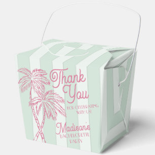 Mint Palm Spring Pastelkleurig Strand Bachelorette Bedankdoosjes