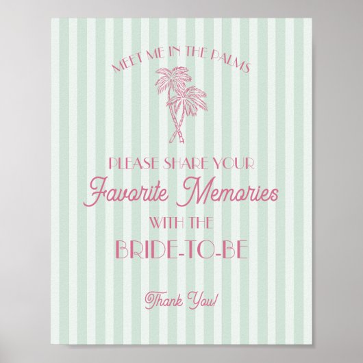 Mint Palm Springs Favoriete Herinneringen met de B Poster (Voorkant)