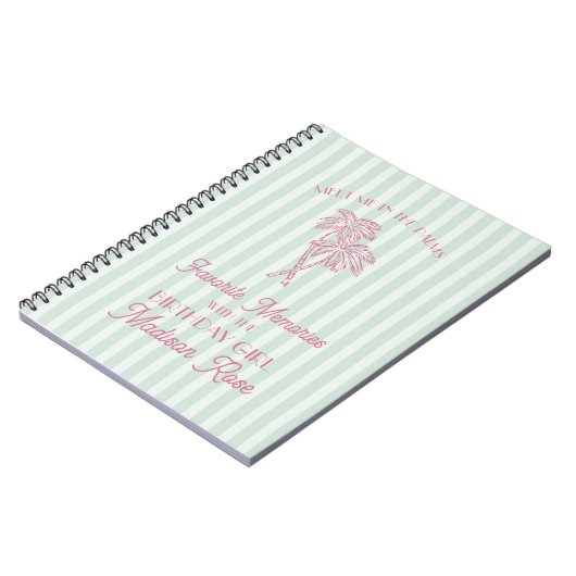 Mint Palm Springs Favoriete herinneringen met verj Notitieboek (Linkerzijde)