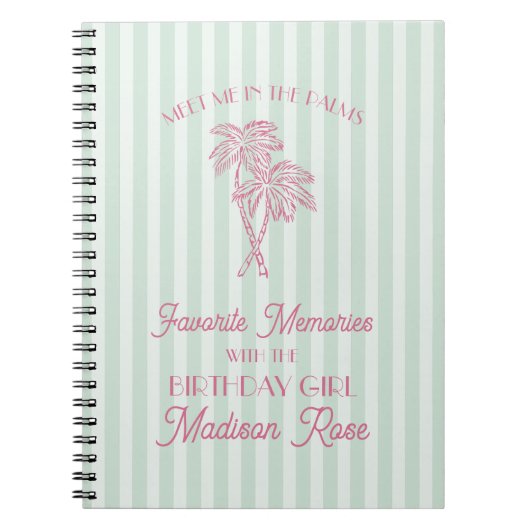 Mint Palm Springs Favoriete herinneringen met verj Notitieboek (Voorkant)