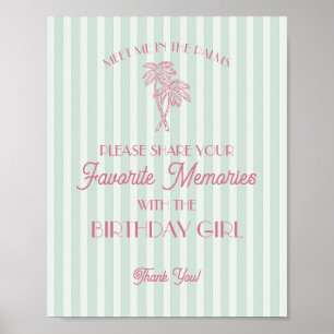 Mint Palm Springs Favoriete herinneringen met verj Poster