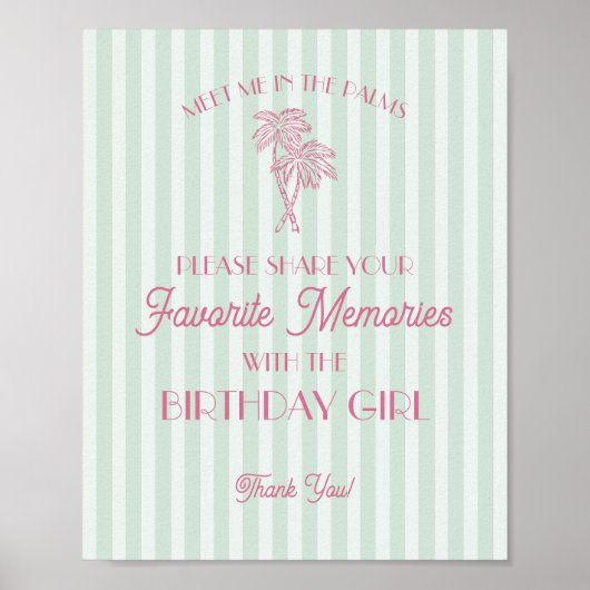 Mint Palm Springs Favoriete herinneringen met verj Poster (Voorkant)