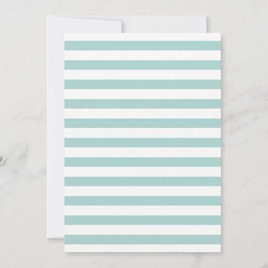 Mint Palm Tree Wedding Save the Date (Achterkant)