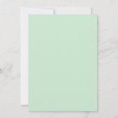 Mint Palmblad Bruiloft Kaart (Achterkant)