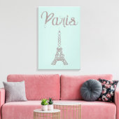 Mint Paris Eiffeltoren Canvas Muurkunst  Afdruk (Insitu (Woonkamer))