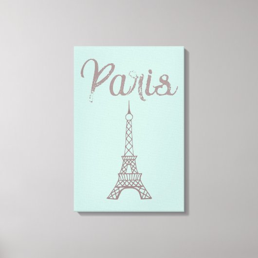 Mint Paris Eiffeltoren Canvas Muurkunst  Afdruk (Voorkant)