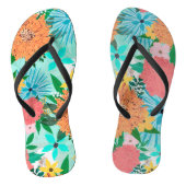 Mint pastel Floral Teenslippers (Voetbed)