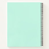 Mint Pastel Unicorn Rainbow Personalized Notitieboek (Achterkant)