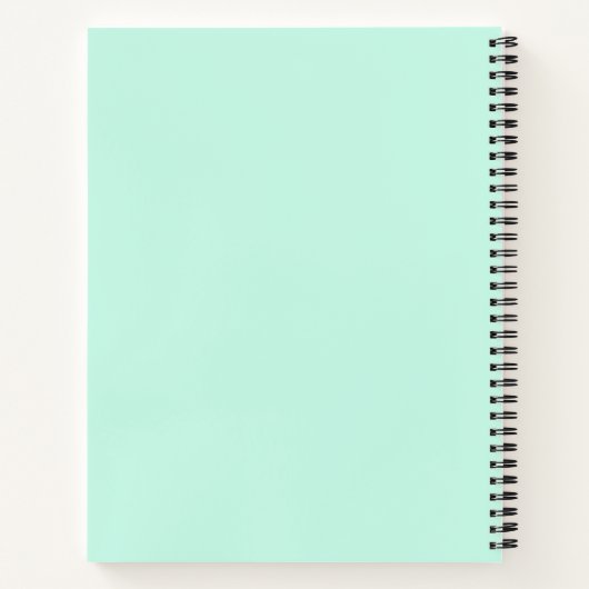 Mint Pastel Unicorn Rainbow Personalized Notitieboek (Achterkant)