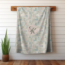 Mint patchwork monogram