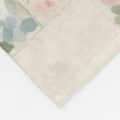 Mint patchwork monogram fleece deken (Hoek)