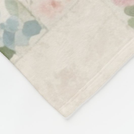 Mint patchwork monogram fleece deken (Hoek)