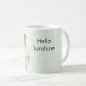 Mint Peach Hello Sunshine Zwarte Man Koffiemok (Voorkant rechts)