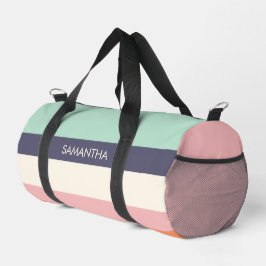 Mint Peach Modern Color Blocks Stripes personalise Plunjezak