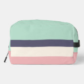 Mint Peach Modern Color Blocks Stripes personalise Toilettasje (Achterkant)