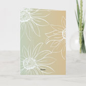Mint Peach White Daisies Floral Kaart (Achterkant)