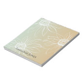 Mint Peach White Daisies Floral Notitieblok (Linkerzijde)
